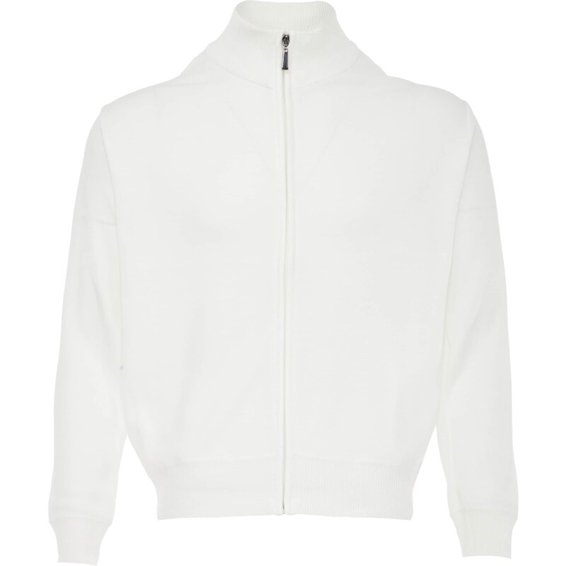 BLONDA Kardigán šedobiela 63144923