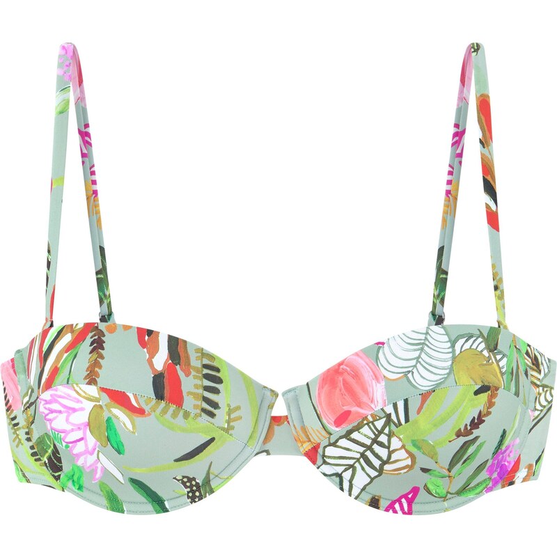 s.Oliver Bikinový top mätová / tmavozelená / lososová / šedobiela 54289772