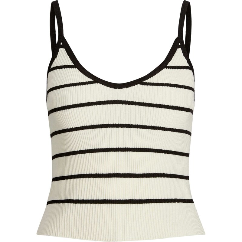 JJXX Vyšívaný top čierna / prírodná biela 55047714