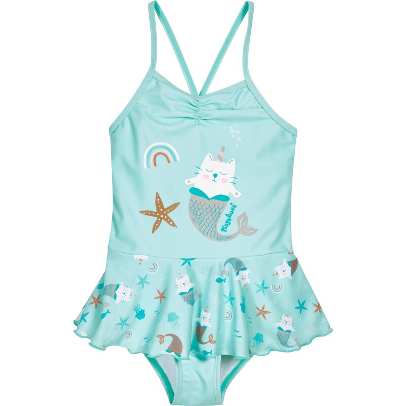 PLAYSHOES Jednodielne plavky Einhornmeerkatze vodová / biela 51192698