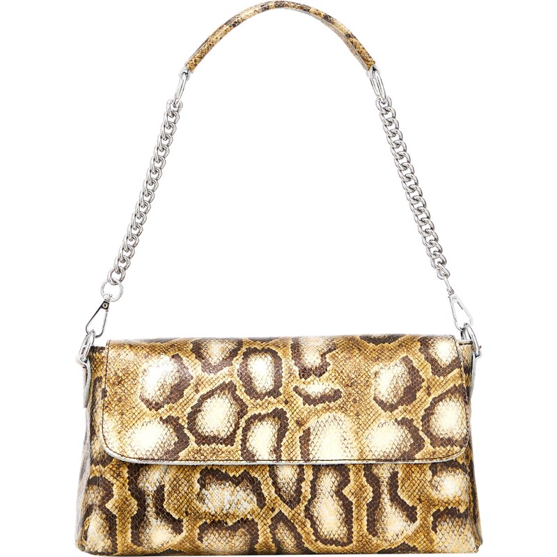 NAEMI Kabelka na rameno hnedá / pastelovo žltá / zlatá 65791776