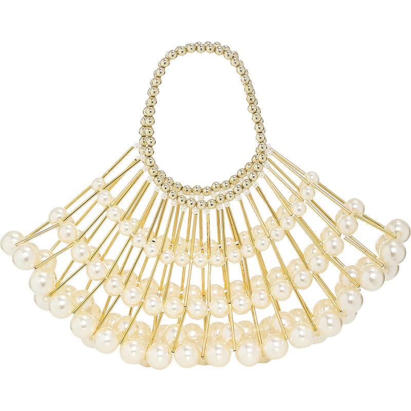 FELIPA Kabelka zlatá / biela ako vlna 54297438