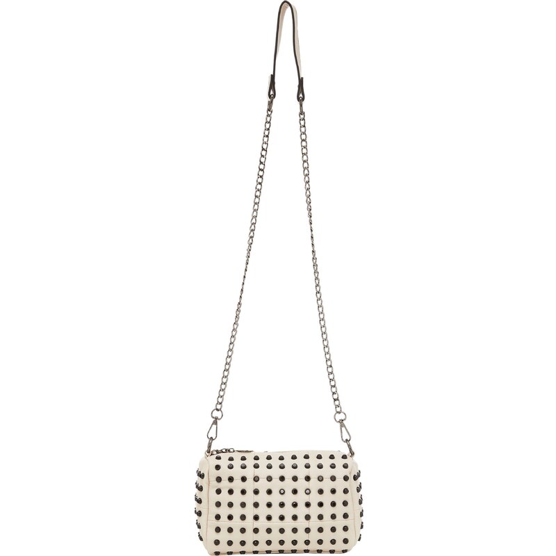 NAEMI Listová kabelka čierna / strieborná / biela ako vlna 65791817