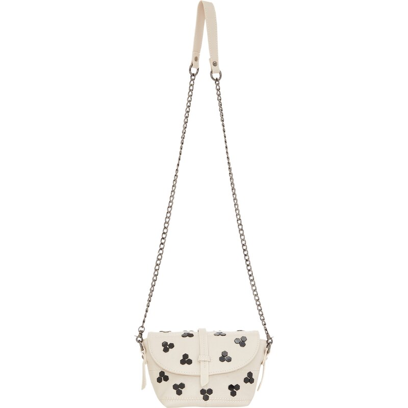 faina Taška cez rameno čierna / strieborná / prírodná biela 65870640