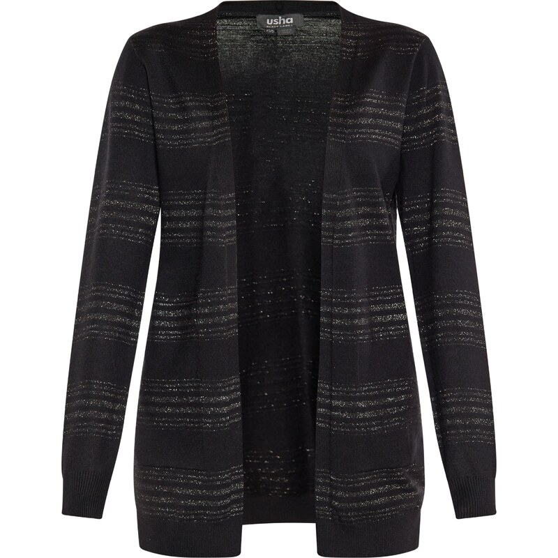 usha BLACK LABEL Kardigán svetlobéžová / čierna 54298679