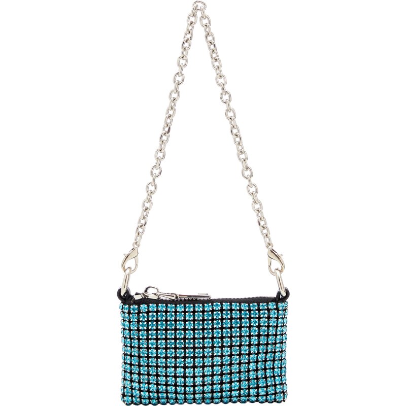 NAEMI Kabelka na rameno tyrkysová / čierna / strieborná 65791819