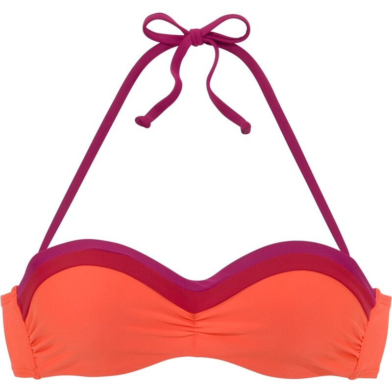 s.Oliver Bikinový top Yella neónovo oranžová / červeno-fialová / 54303245