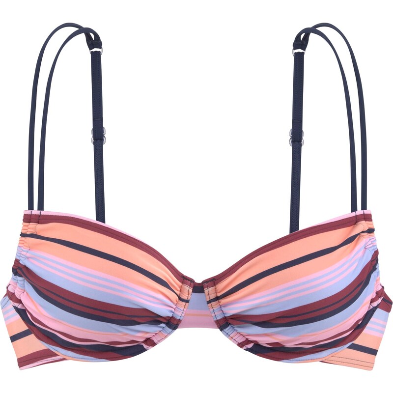 s.Oliver Bikinový top svetlomodrá / marhuľová / ružová / tmavočervená 54303251