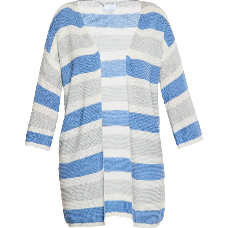 usha BLUE LABEL Kardigán nebesky modrá / svetlosivá / biela 54309772