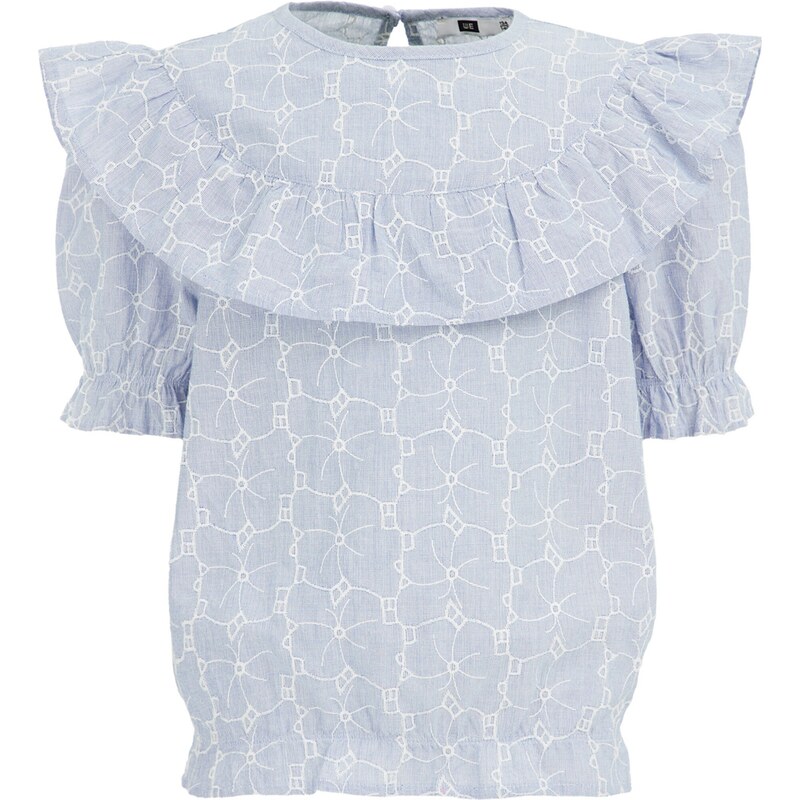 WE Fashion Blúzka svetlomodrá / biela 54313511