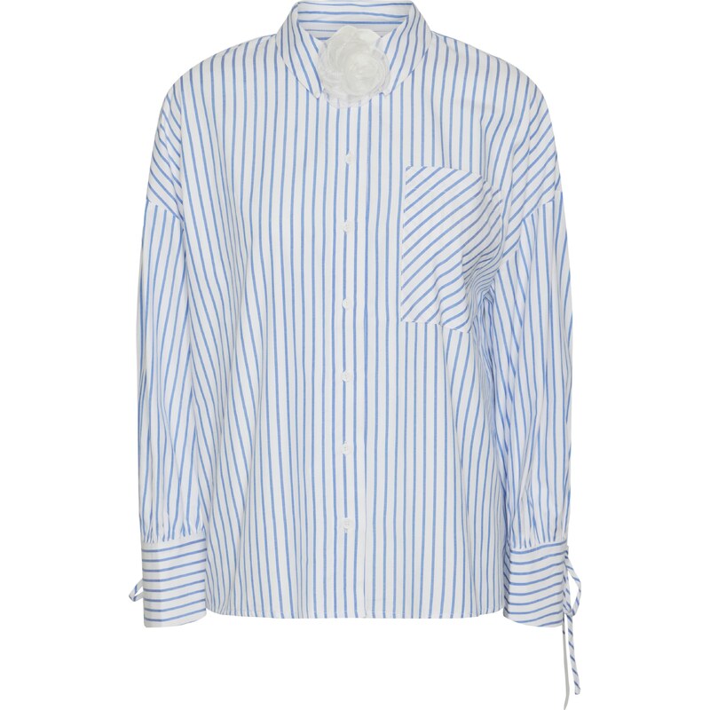 PIECES Blúzka SADIE nebesky modrá / biela 54315205