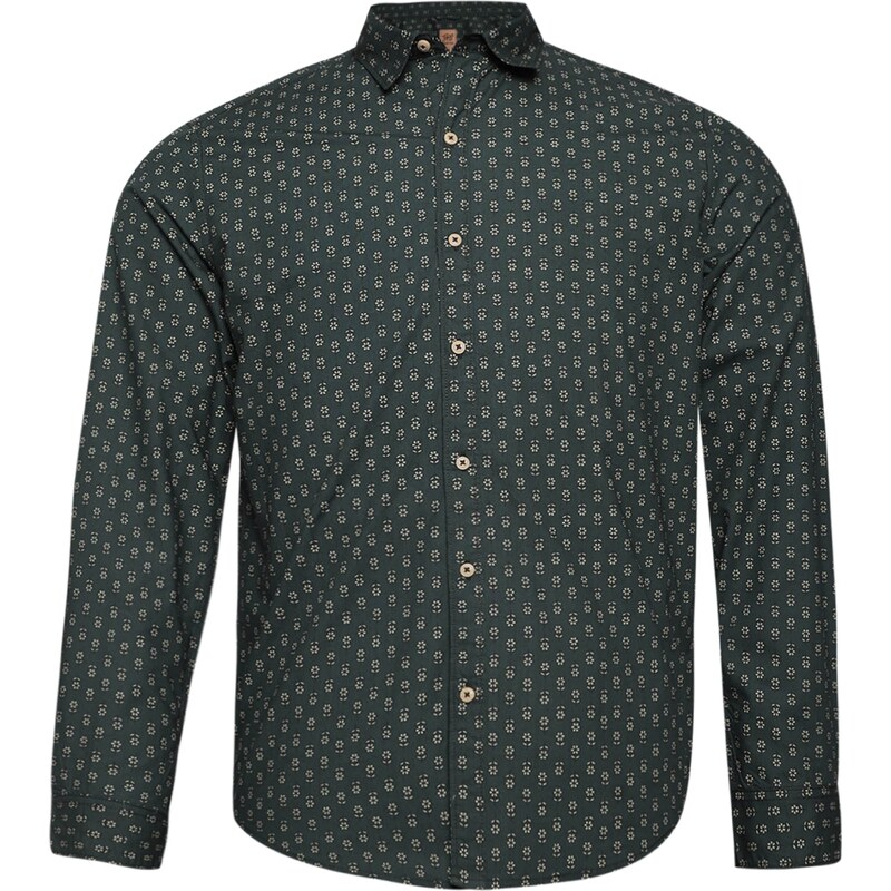 Campus Sutra Košeľa Walker sivá / zelená / čierna 54320260