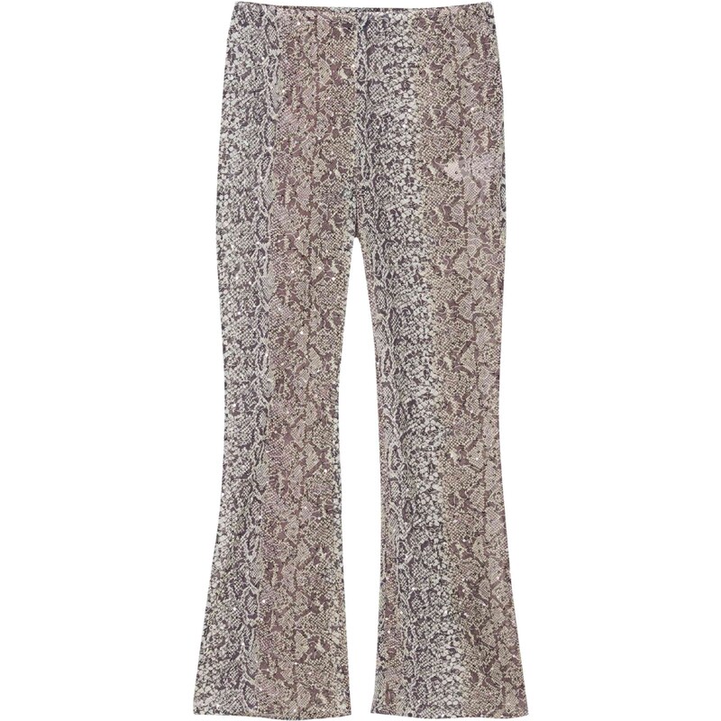 Pull&Bear Nohavice béžová / tmavosivá / biela 54326071