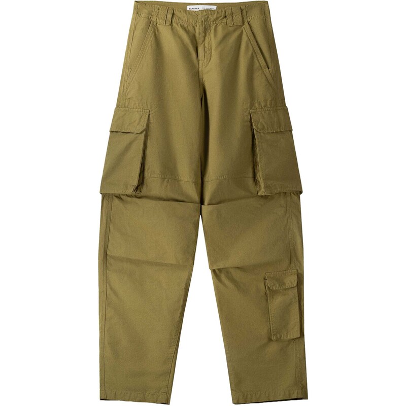 Bershka Kapsáče olivová 54326603
