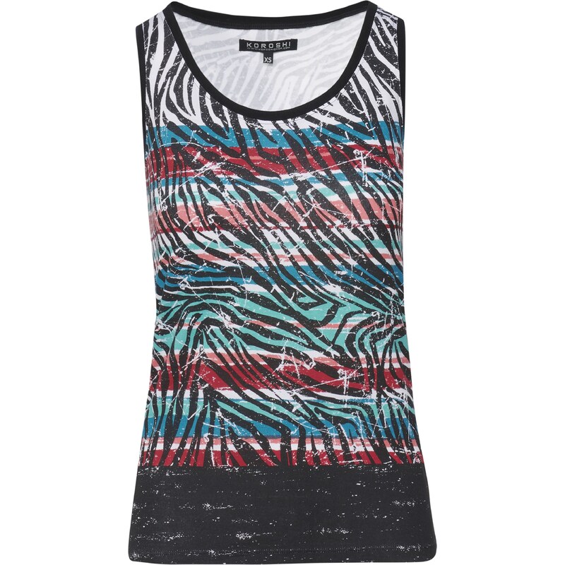 KOROSHI Top modrá / tyrkysová / červená / čierna 54326930