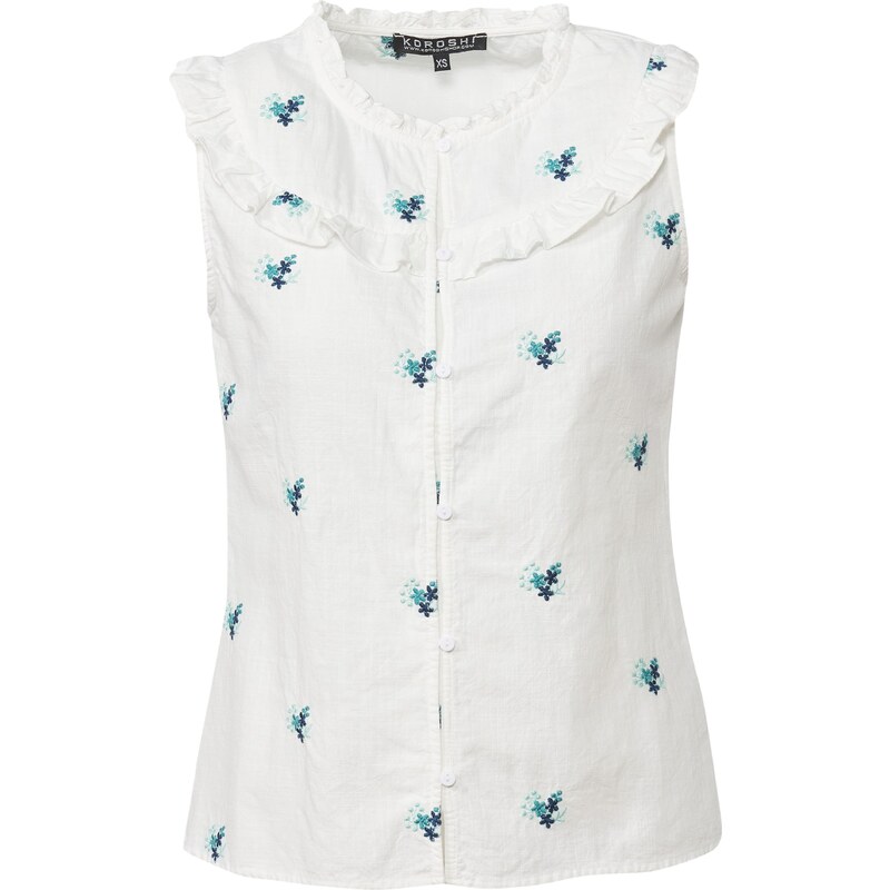 KOROSHI Blúzka tmavomodrá / mätová / biela 65871986