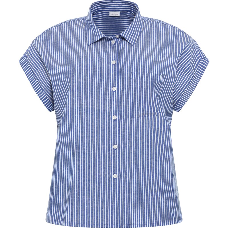 LASCANA Blúzka námornícka modrá / biela 54330184