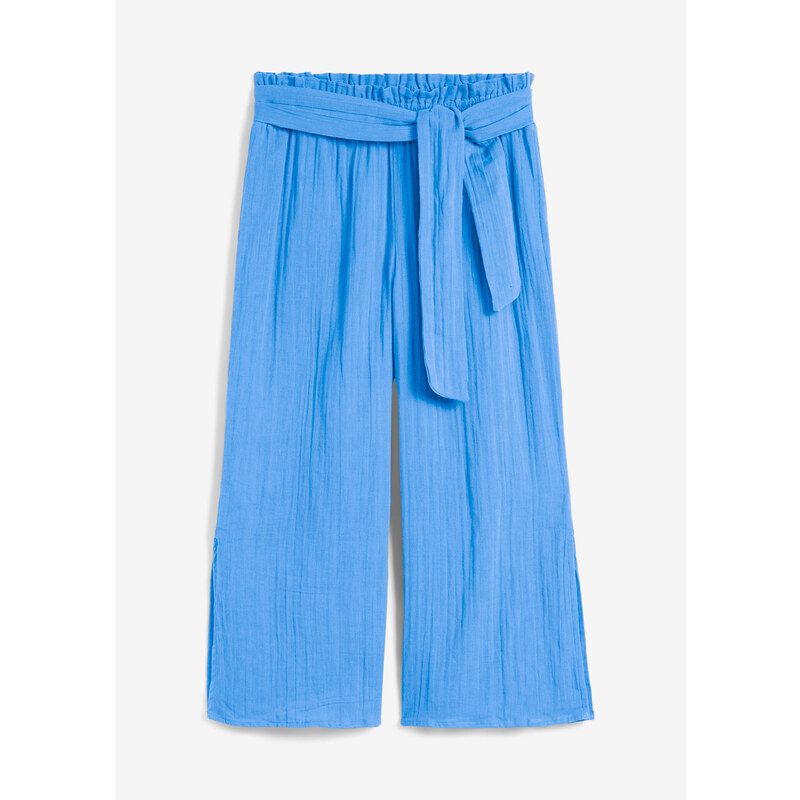 bonprix ¾ nohavice, plážové, mušelínové, farba modrá