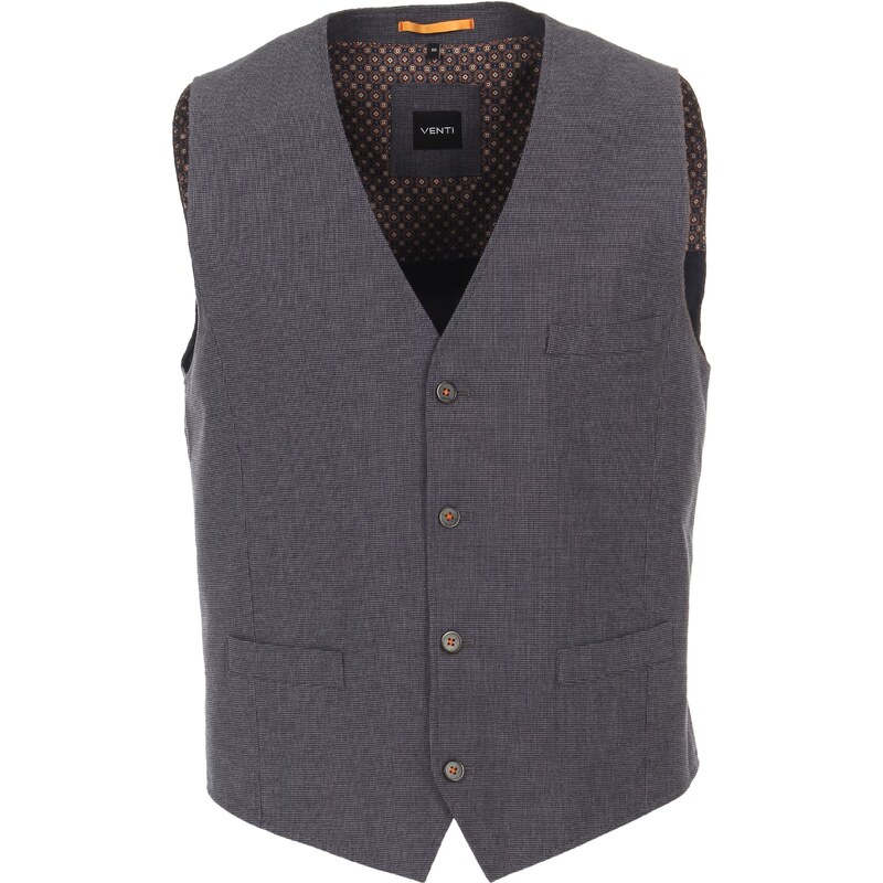 Pánska modrá bavlnená vesta VENTI regular fit 50748151