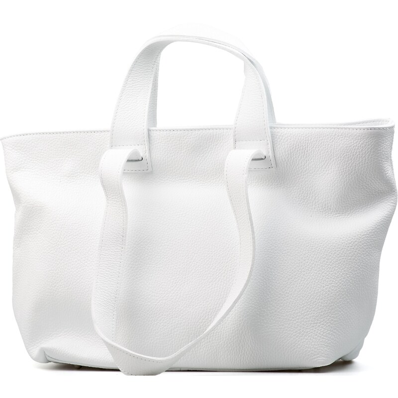 Blaire Kožená shopper kabelka Leira biela 64988003