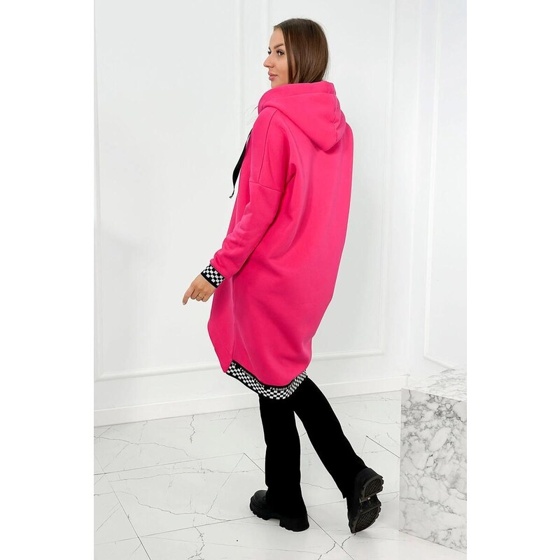 MladaModa Dlhá mikina na zips model 9664 fuksiová 53963162