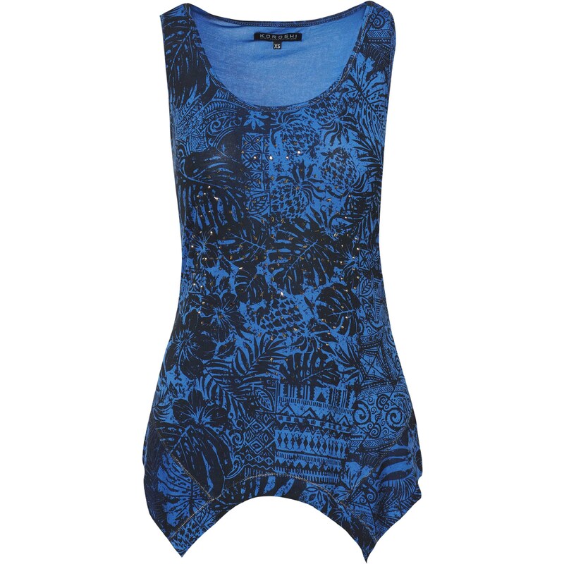 KOROSHI Top modrá / námornícka modrá / priehľadná 54326817