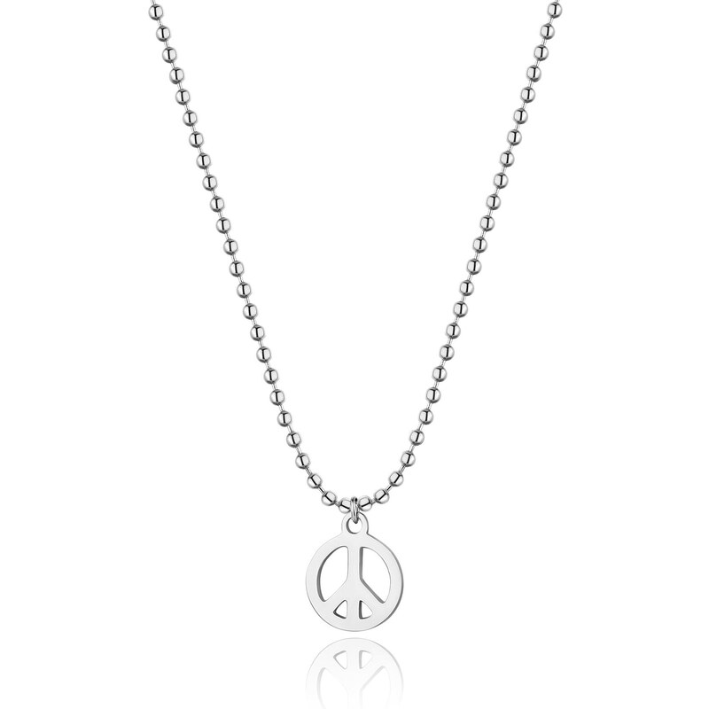 SAgapõ Originálny oceľový náhrdelník Peace Smile SSM002 66584695