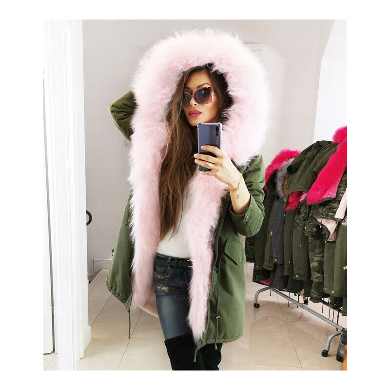 Fashionweek Zimná exkluzívna bundička parka s kožušinkou FA6205 65463480