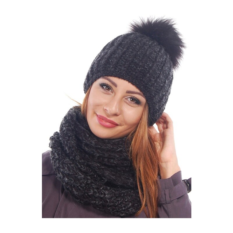 Fashionweek Zimní set čiapka a šál, pletený tunel MULTICOLOR ZIZI10 67371933