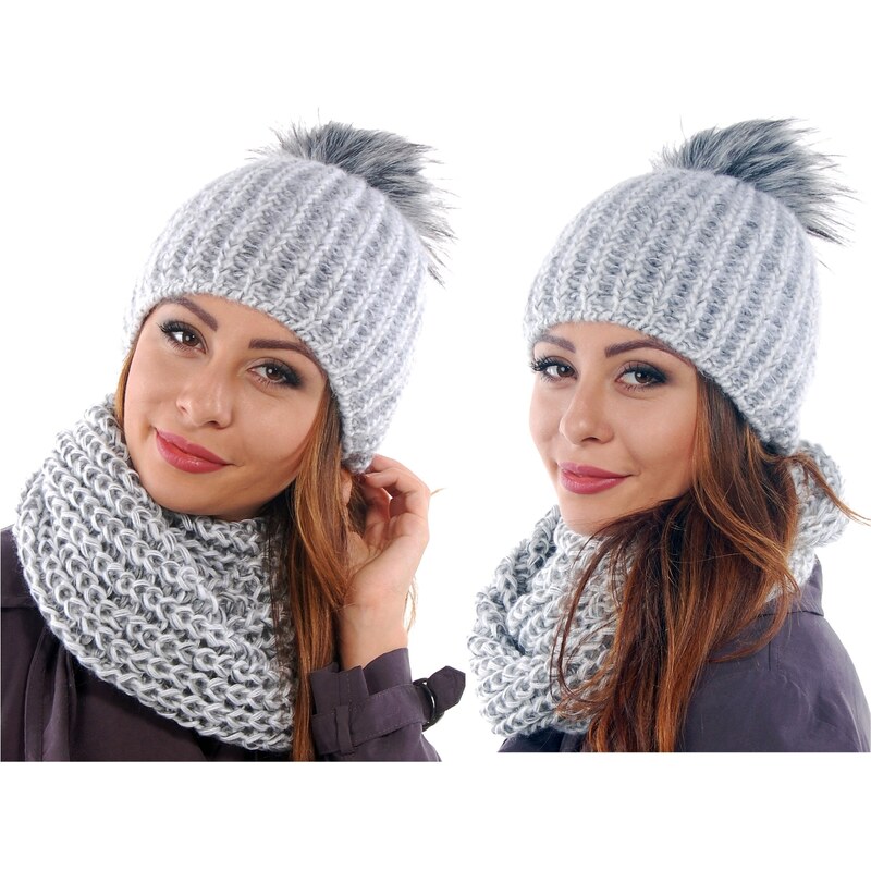 Fashionweek Zimní set čiapka a šál, pletený tunel MULTICOLOR ZIZI10 67371932