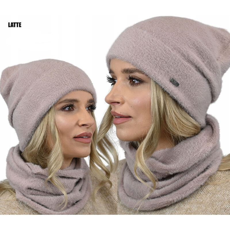 Fashionweek Exkluzívny alpakový zimný set čiapky a šál, pletený tunel 48752166