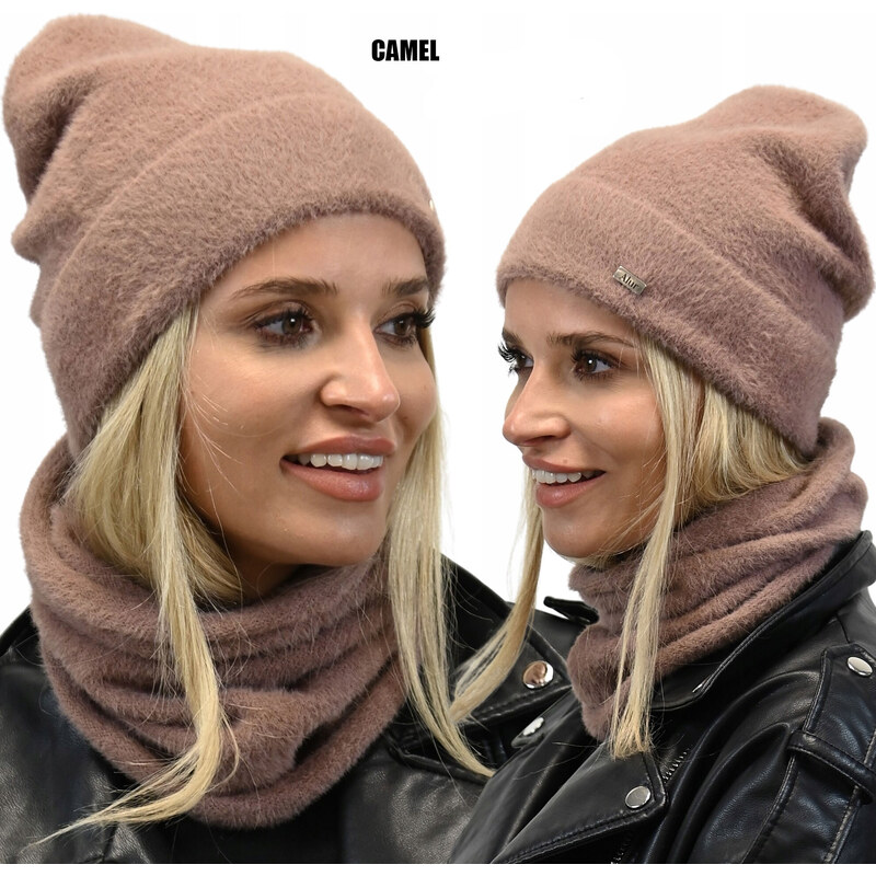 Fashionweek Exkluzívny alpakový zimný set čiapky a šál, pletený tunel 48752169