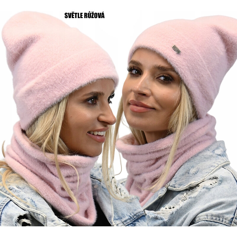 Fashionweek Exkluzívny alpakový zimný set čiapky a šál, pletený tunel 48752164