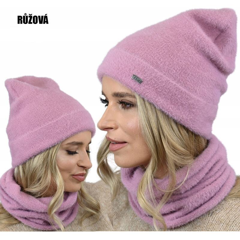 Fashionweek Exkluzívny alpakový zimný set čiapky a šál, pletený tunel 48752161