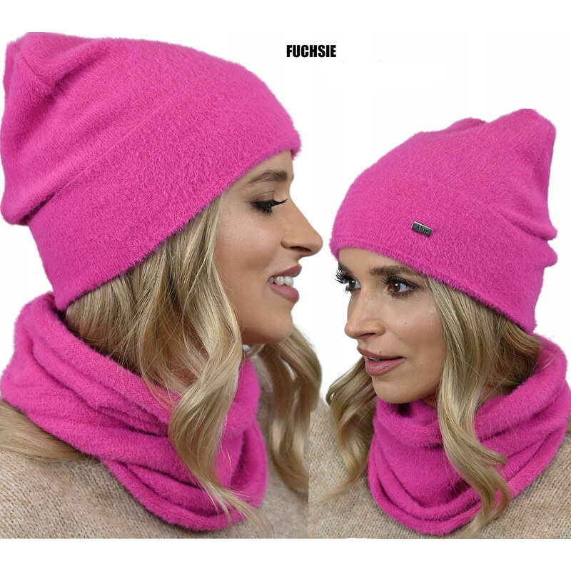 Fashionweek Exkluzívny alpakový zimný set čiapky a šál, pletený tunel 48752162