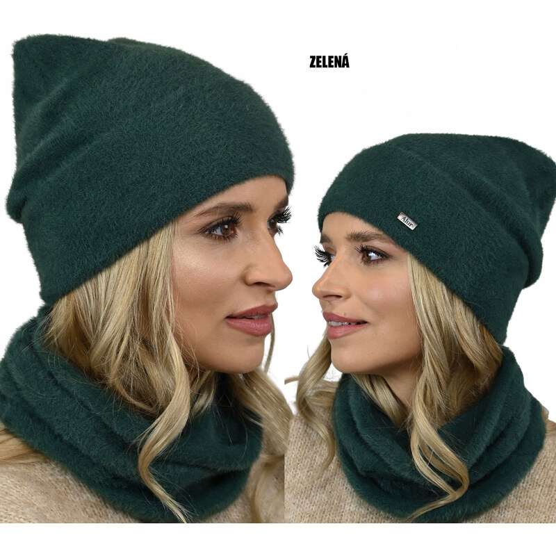 Fashionweek Exkluzívny alpakový zimný set čiapky a šál, pletený tunel 48752168