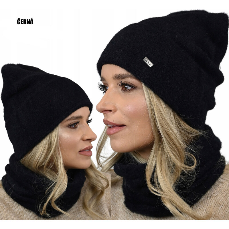 Fashionweek Exkluzívny alpakový zimný set čiapky a šál, pletený tunel 48752165