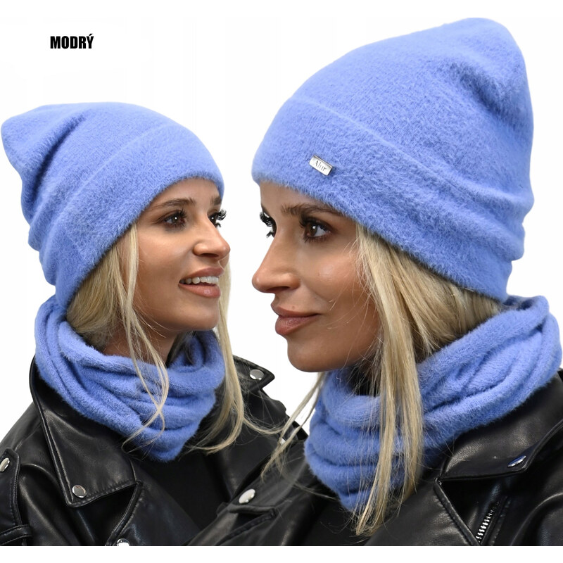 Fashionweek Exkluzívny alpakový zimný set čiapky a šál, pletený tunel 48752172