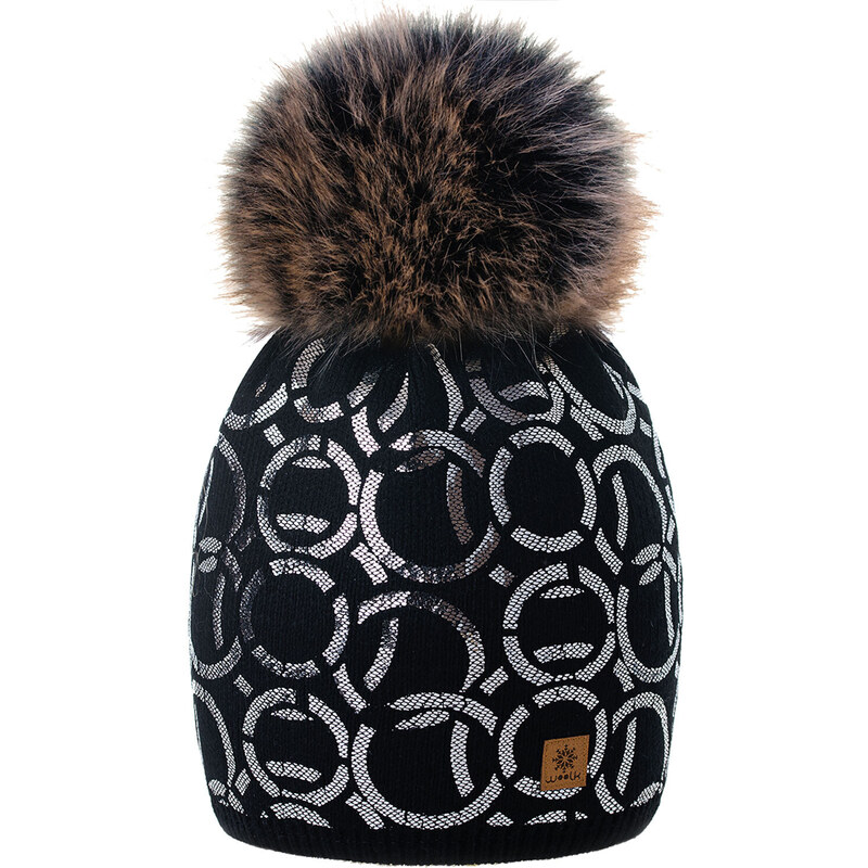 Fashionweek Dámska čiapka s kožušinovou brmbolcomT +flísová podšívka 65727123