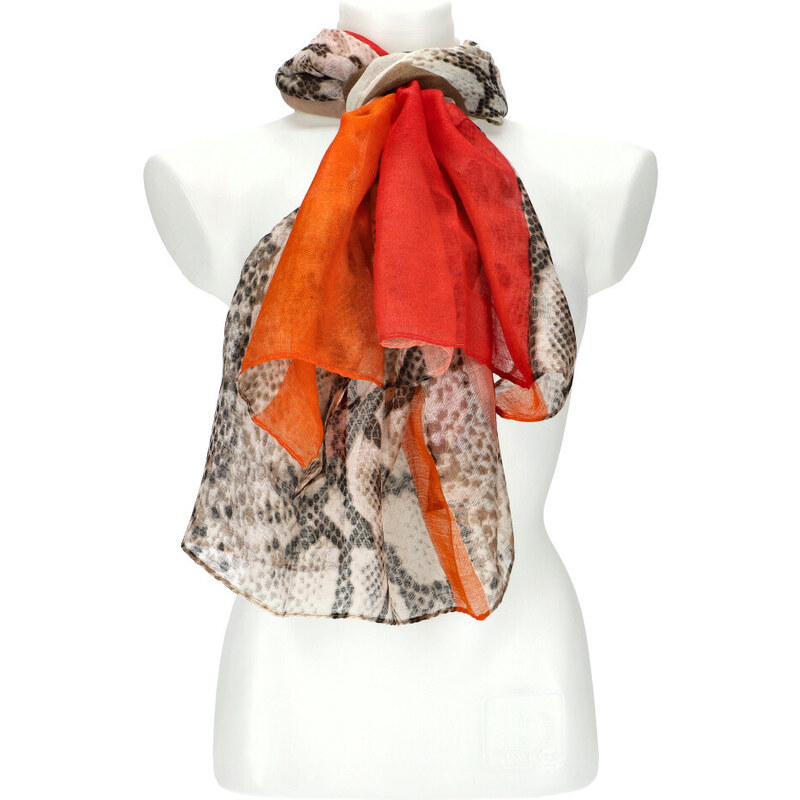 Cashmere Letná dámska farebná šatka 180x70 cm červená 50762979