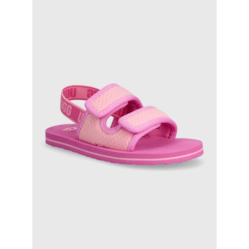 Detské sandále UGG LENNON SLINGBACK ružová farba