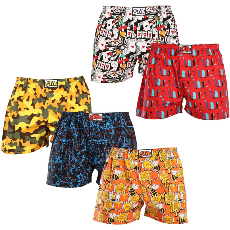 5PACK pánske trenky Styx art klasická guma viacfarebné (5A1539349) 50775028