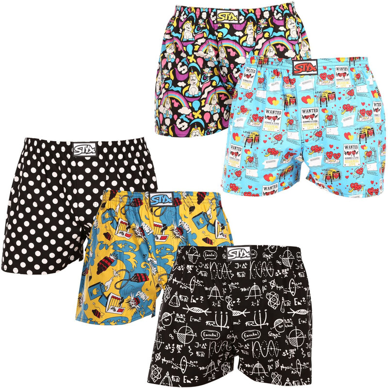 5PACK pánske trenky Styx art klasická guma viacfarebné (5A1180206) 50775029