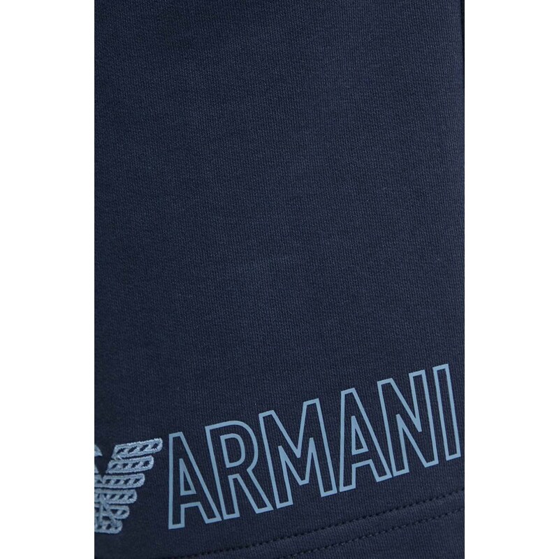 Bavlnené šortky Emporio Armani Underwear tmavomodrá farba, 111004 4R566