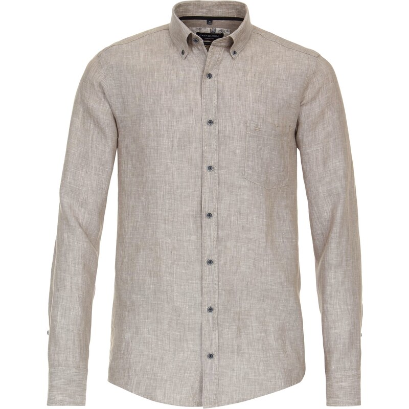 Pánska béžovosivá ľanová košeľa CASA MODA casual fit 50776840