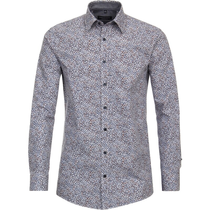 Pánska modrá košeľa s potlačou CASA MODA casual fit 52168213