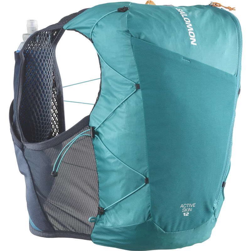 Tyrkysový bežecký batoh Salomon Active Skin 12 Set C21777 52671106