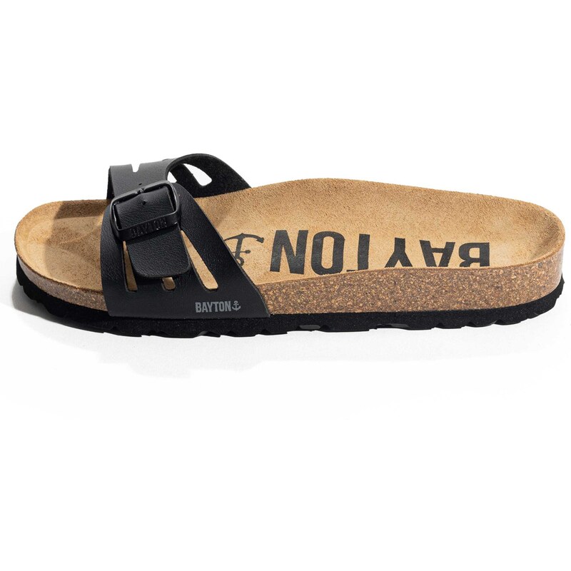 Bayton Šľapky Athena piesková / čierna 62239567