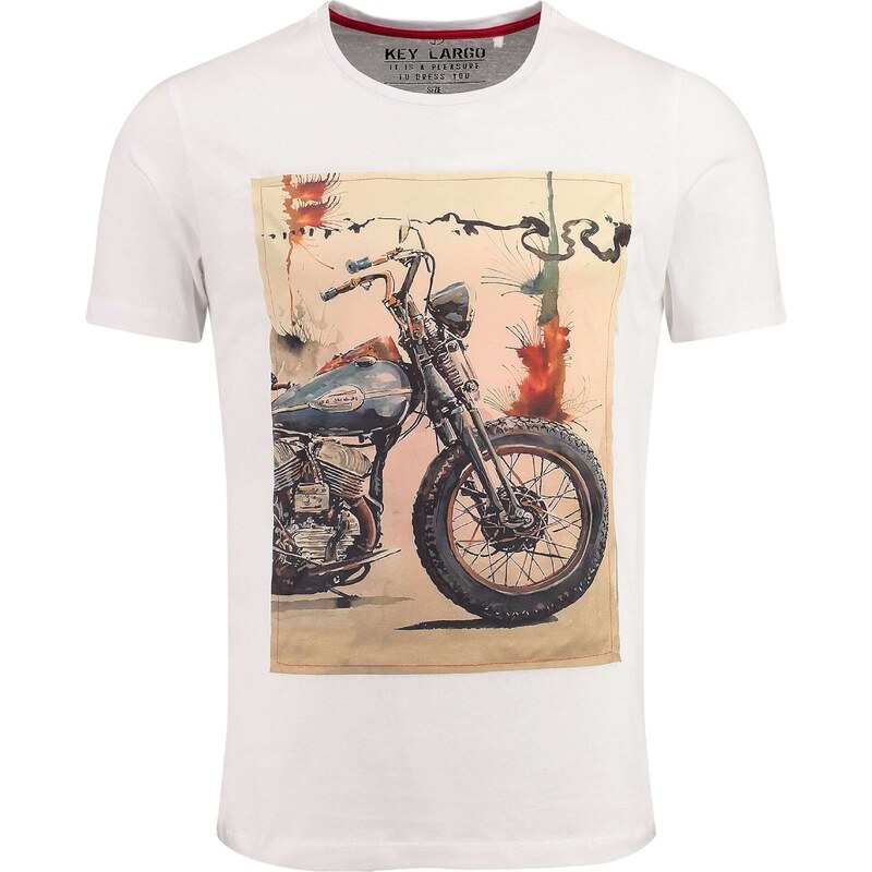 Key Largo Tričko Spokes béžová / oranžová / čierna / biela 62164282