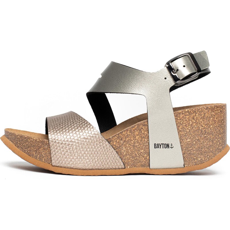 Bayton Sandále Ibiza svetlohnedá / čierna / strieborná 54300317